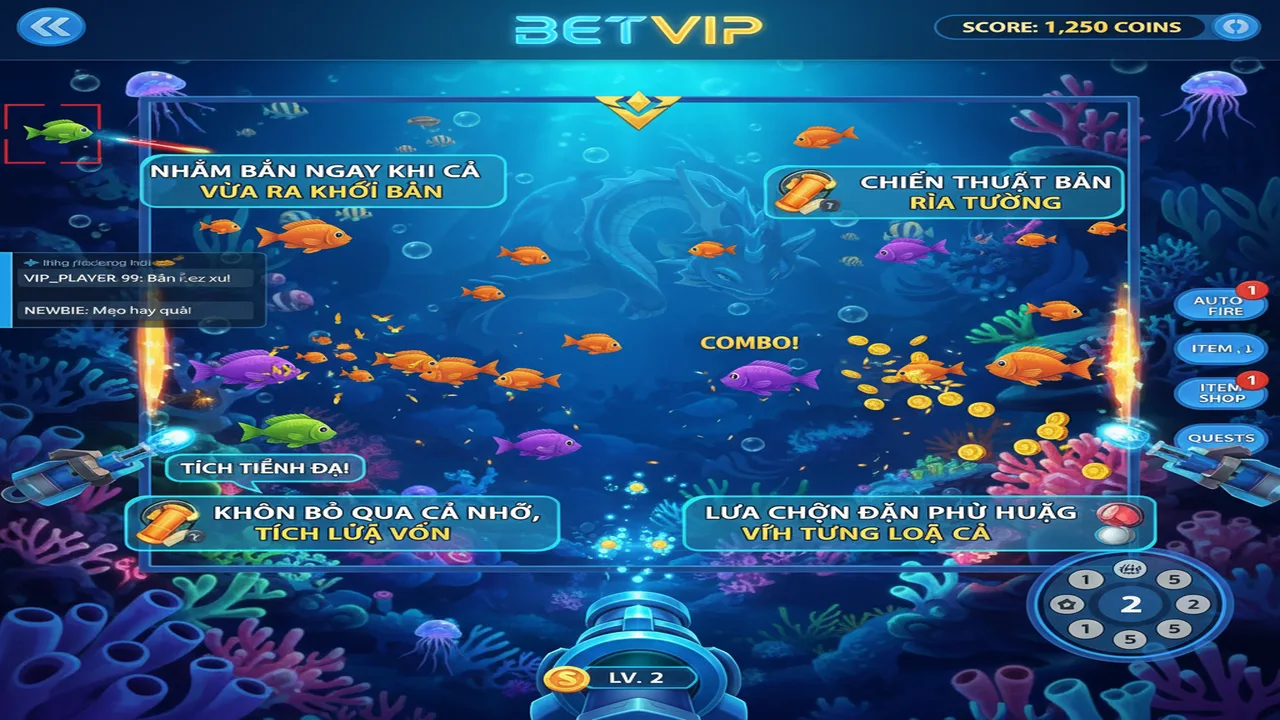 Mẹo bắn cá đơn lẻ kiếm xu nhanh nhất Betvip