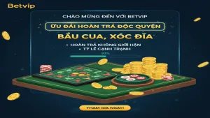 Ưu đãi hoàn trả sảnh Bầu Cua, Xóc Đĩa Betvip