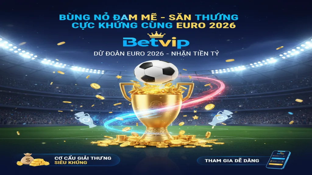 Sự kiện dự đoán Euro 2026 nhận tiền tỷ Betvip