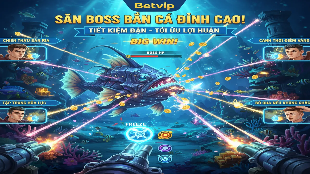 Mẹo săn Boss Bắn Cá không tốn nhiều đạn Betvip