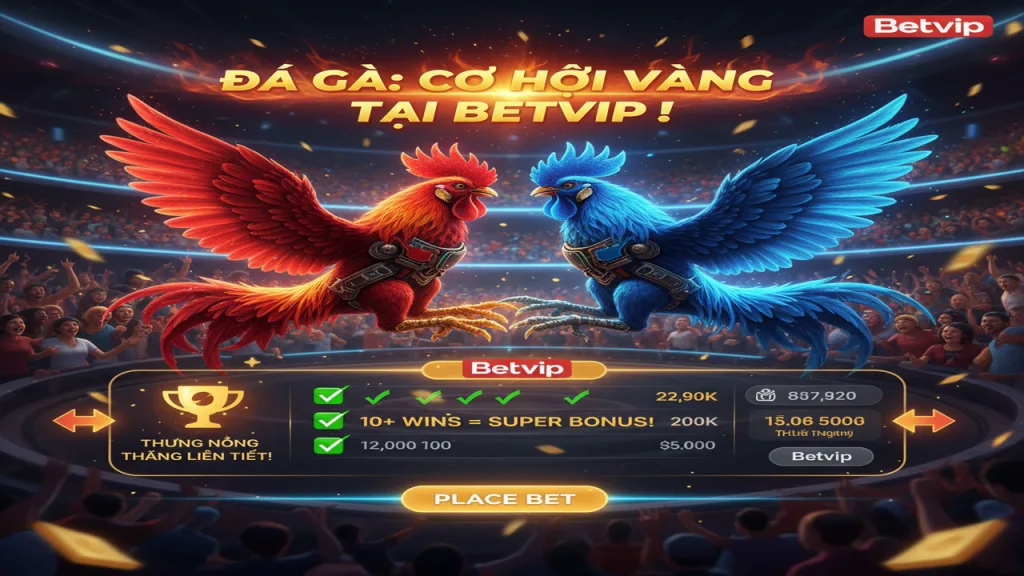 Thưởng nóng khi thắng liên tiếp Đá Gà Betvip